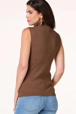 Ribbed Mock Neck Sweater