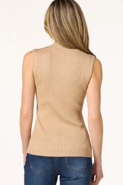 Ribbed Mock Neck Sweater
