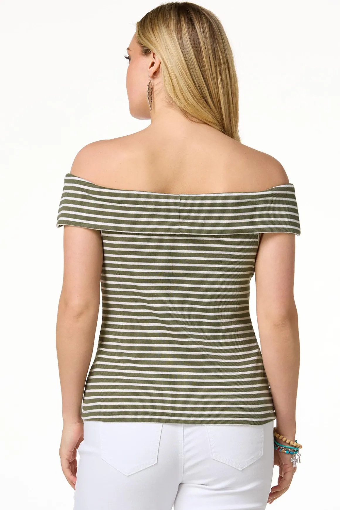 Ribbed Off Shoulder Top