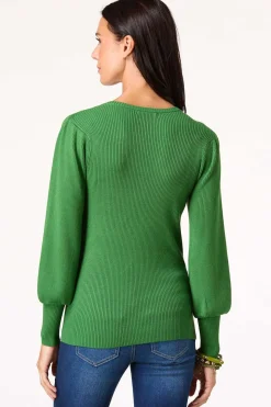 Ribbed Puff Sleeve Sweater