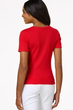 Ribbed Scoop Neck Top