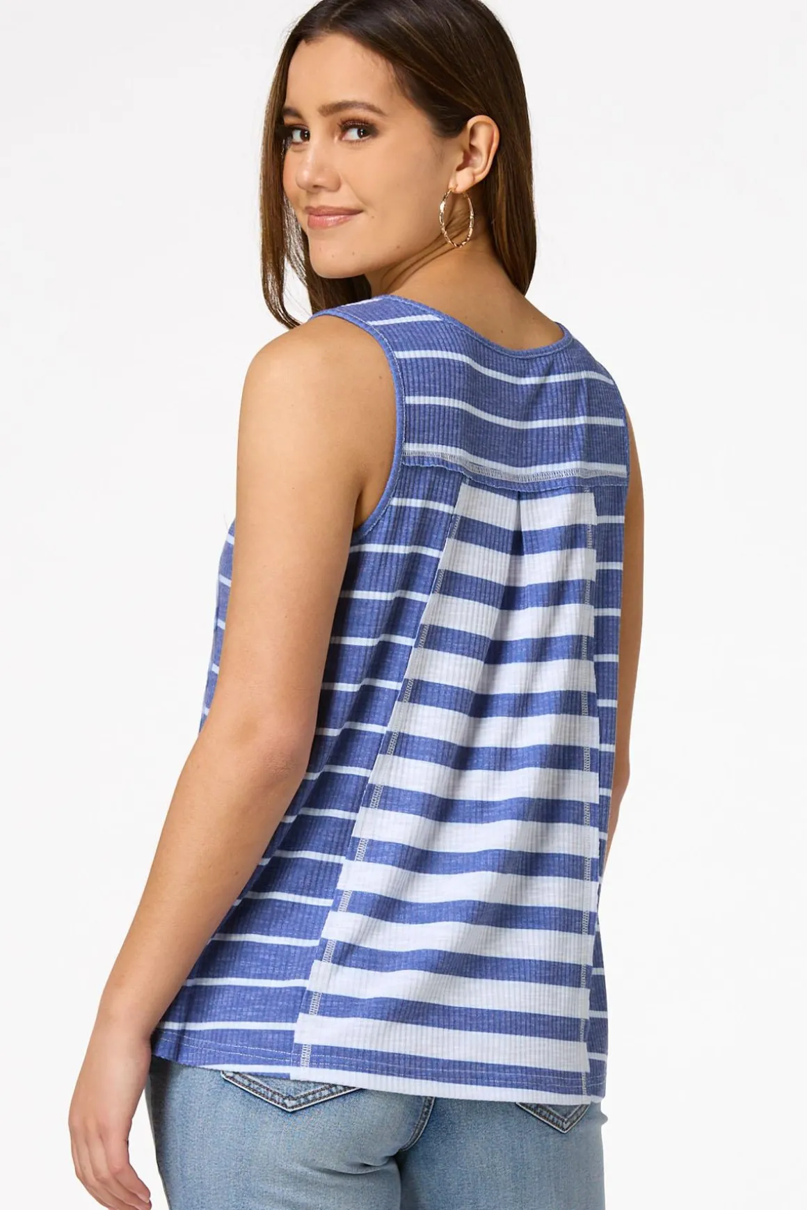 Ribbed Stripe Tank
