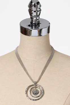 Ring Multi Chain Pendant Necklace
