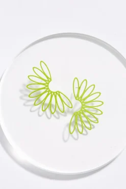 Rubber Cut Out Semi Floral Earrings