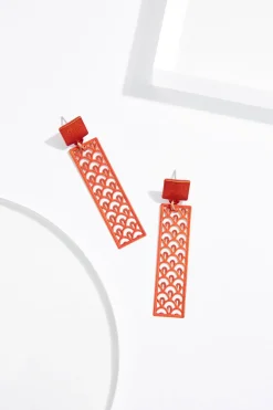 Rubber Filigree Post Earrings