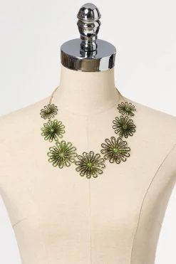 Rubber Wire Flower Necklace Set