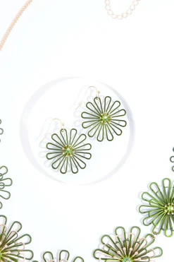 Rubber Wire Flower Necklace Set