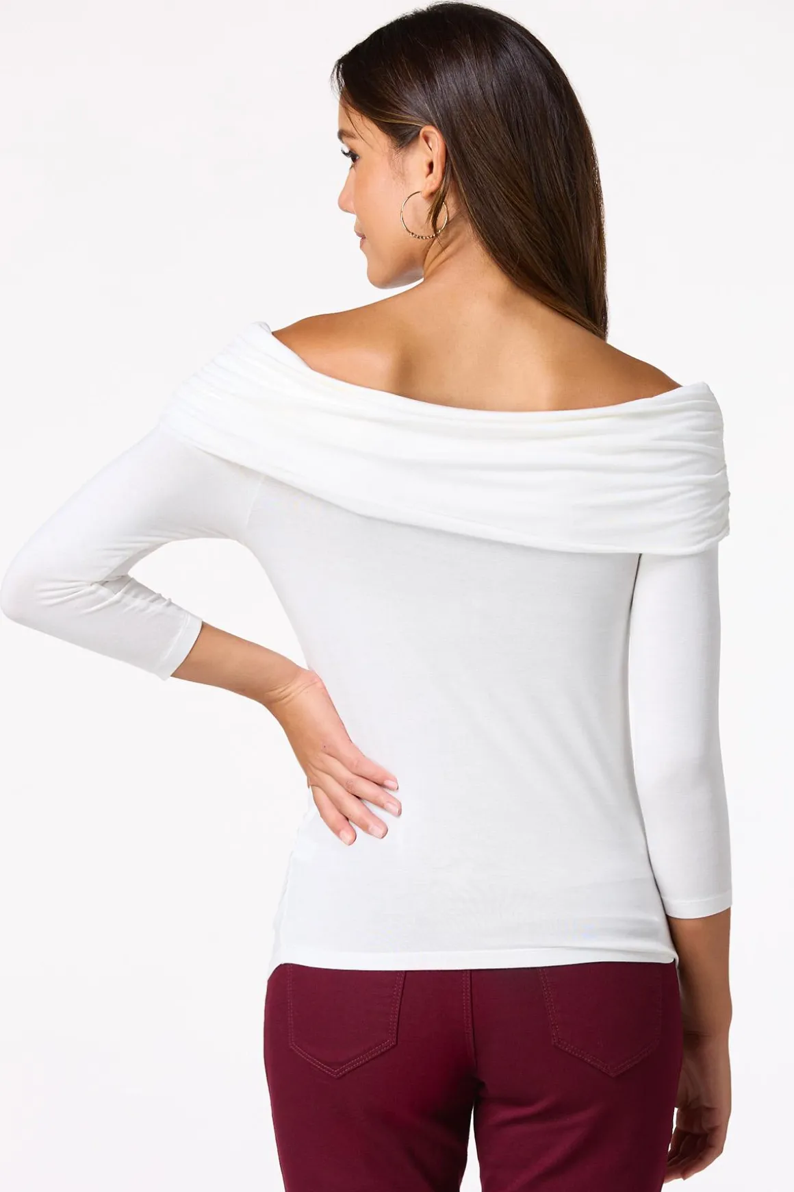 Ruched Draped Front Top