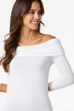Ruched Draped Front Top