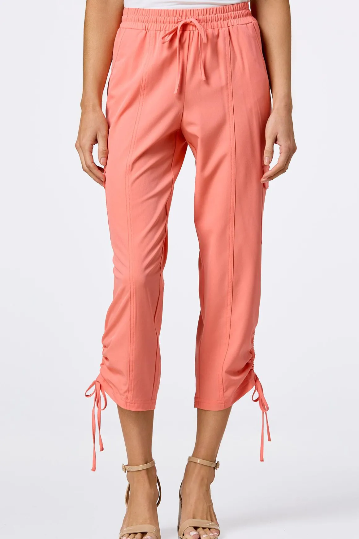 Ruched Drawstring Cargo Pants