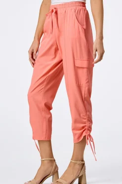 Ruched Drawstring Cargo Pants