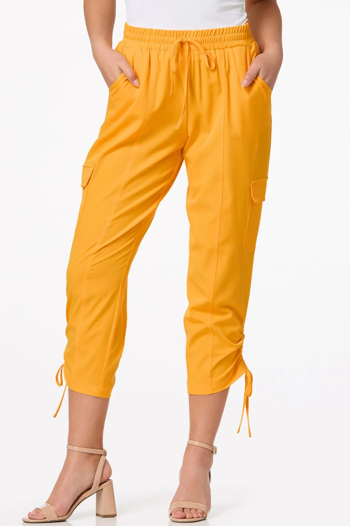 Ruched Drawstring Cargo Pants