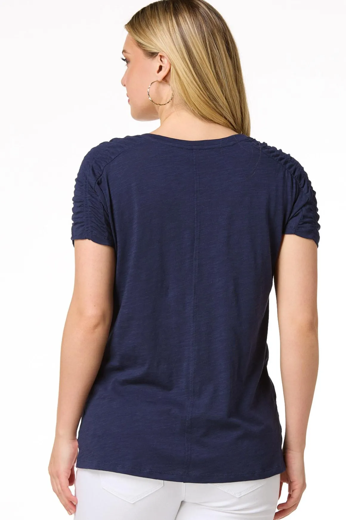 Ruched Shoulder Tee