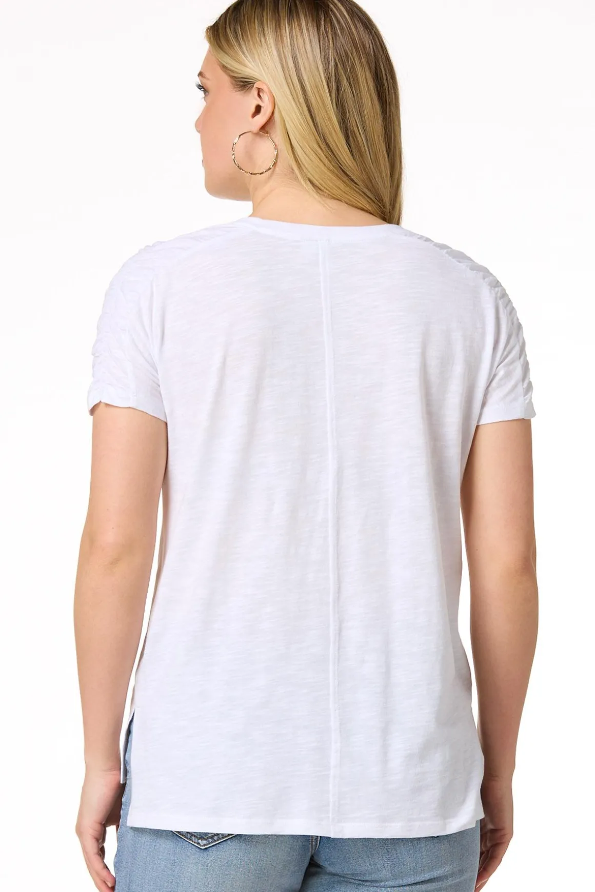 Ruched Shoulder Tee