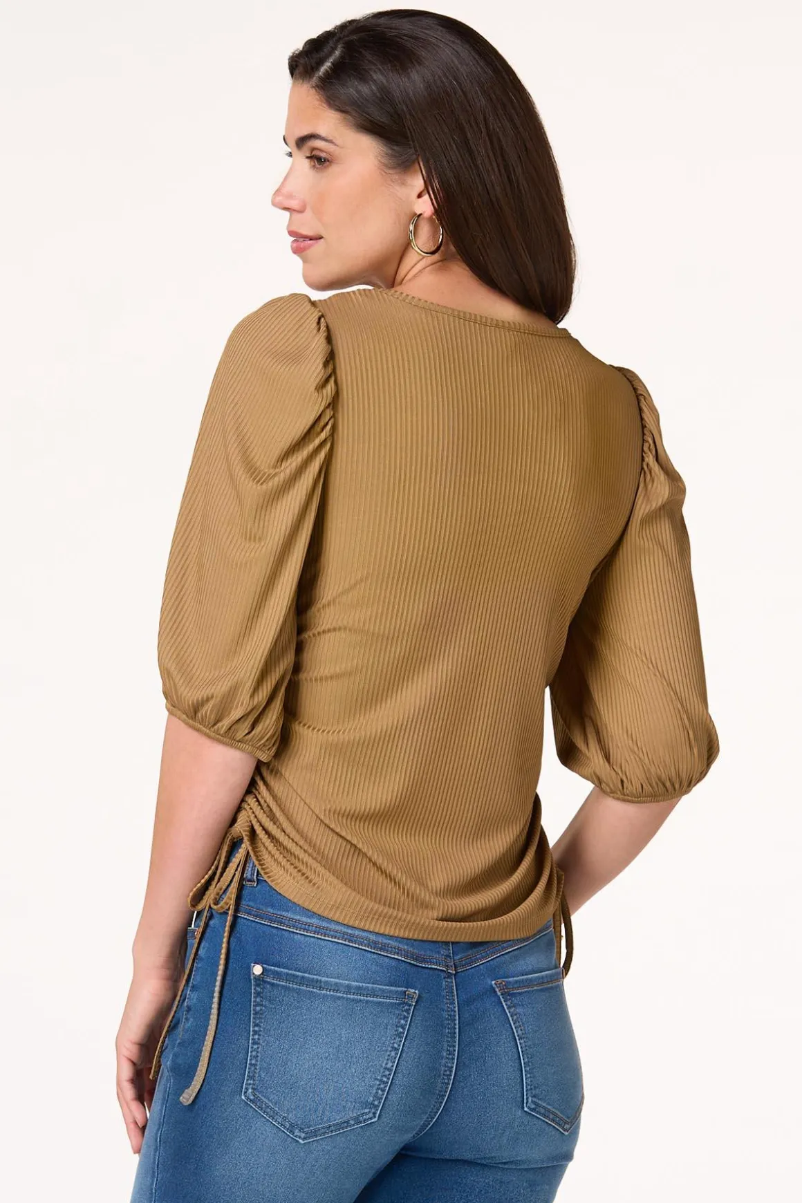 Ruched Side Tie Top