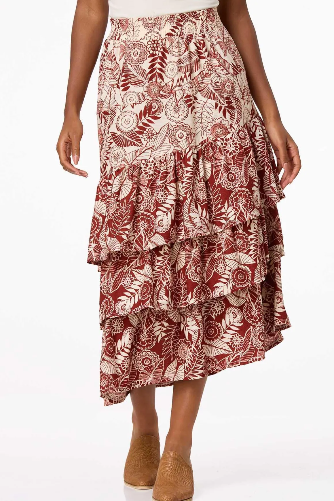 Ruffled Asymmetrical Skirt