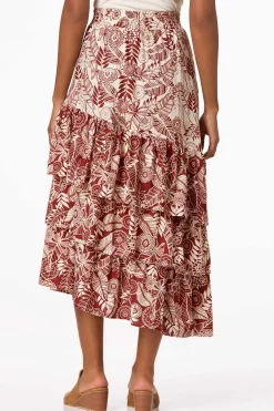Ruffled Asymmetrical Skirt