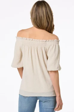 Ruffled Balloon Sleeve Top