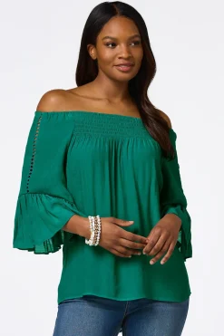 Ruffled Bell Sleeve Top