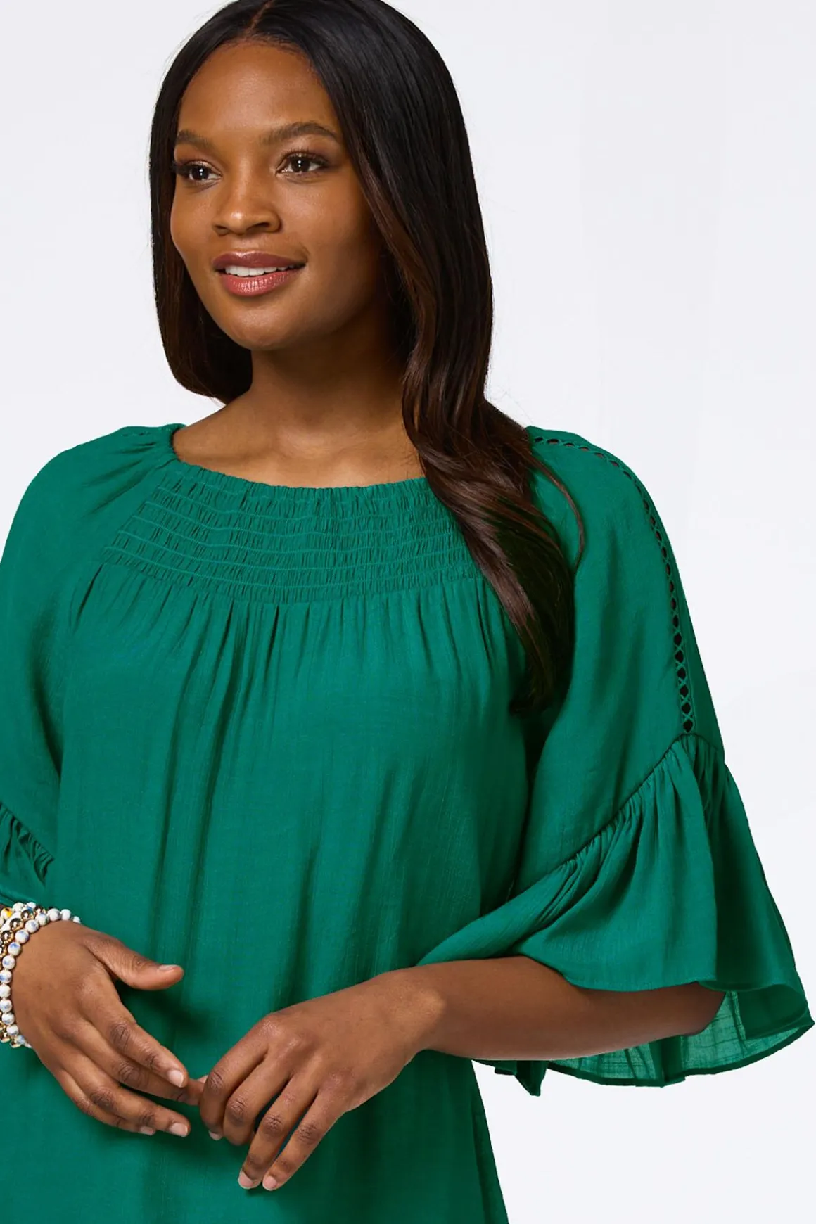 Ruffled Bell Sleeve Top