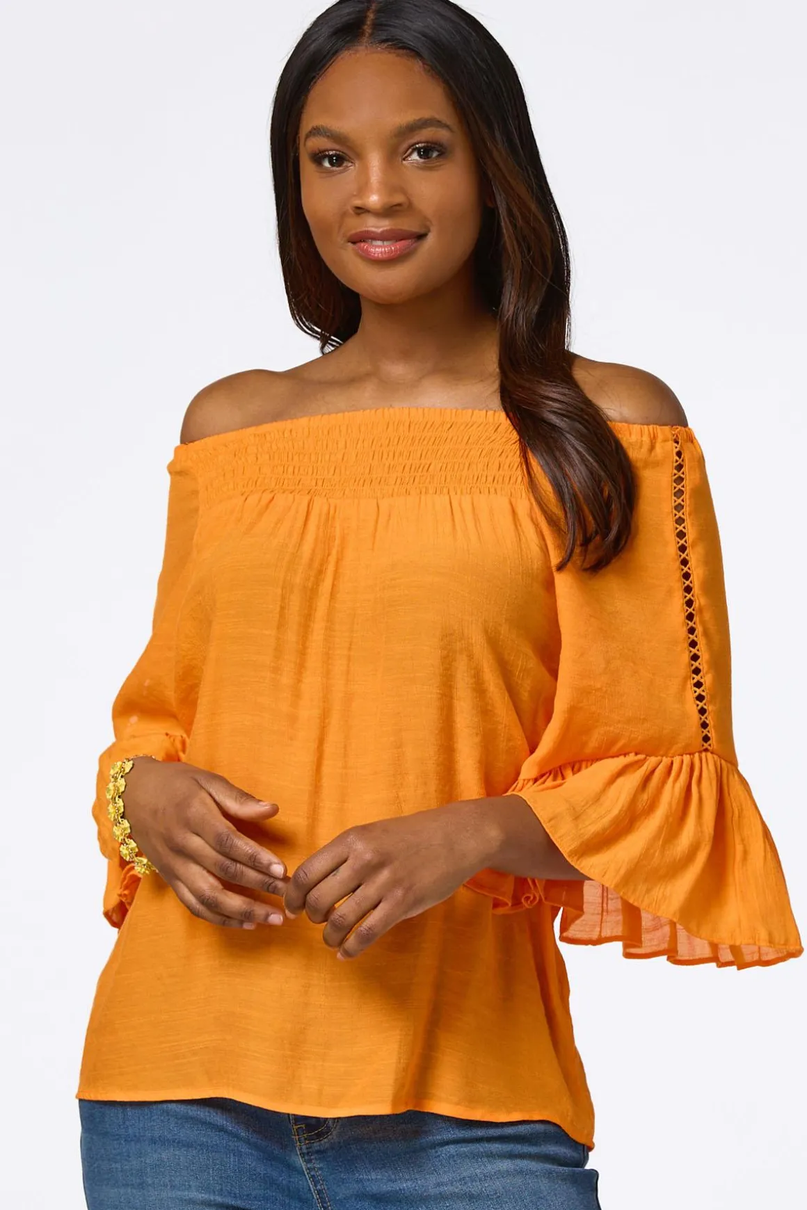 Ruffled Bell Sleeve Top