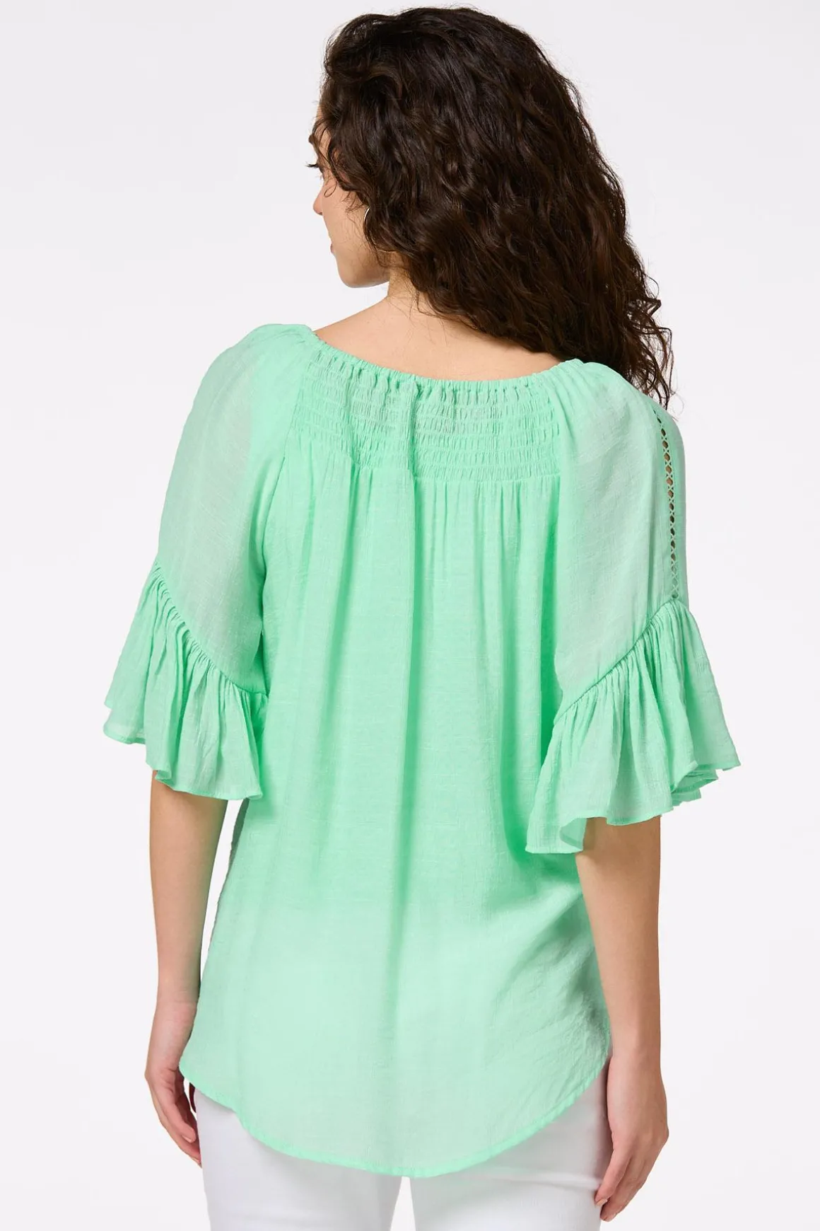 Ruffled Bell Sleeve Top