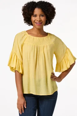 Ruffled Bell Sleeve Top