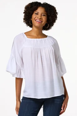 Ruffled Bell Sleeve Top