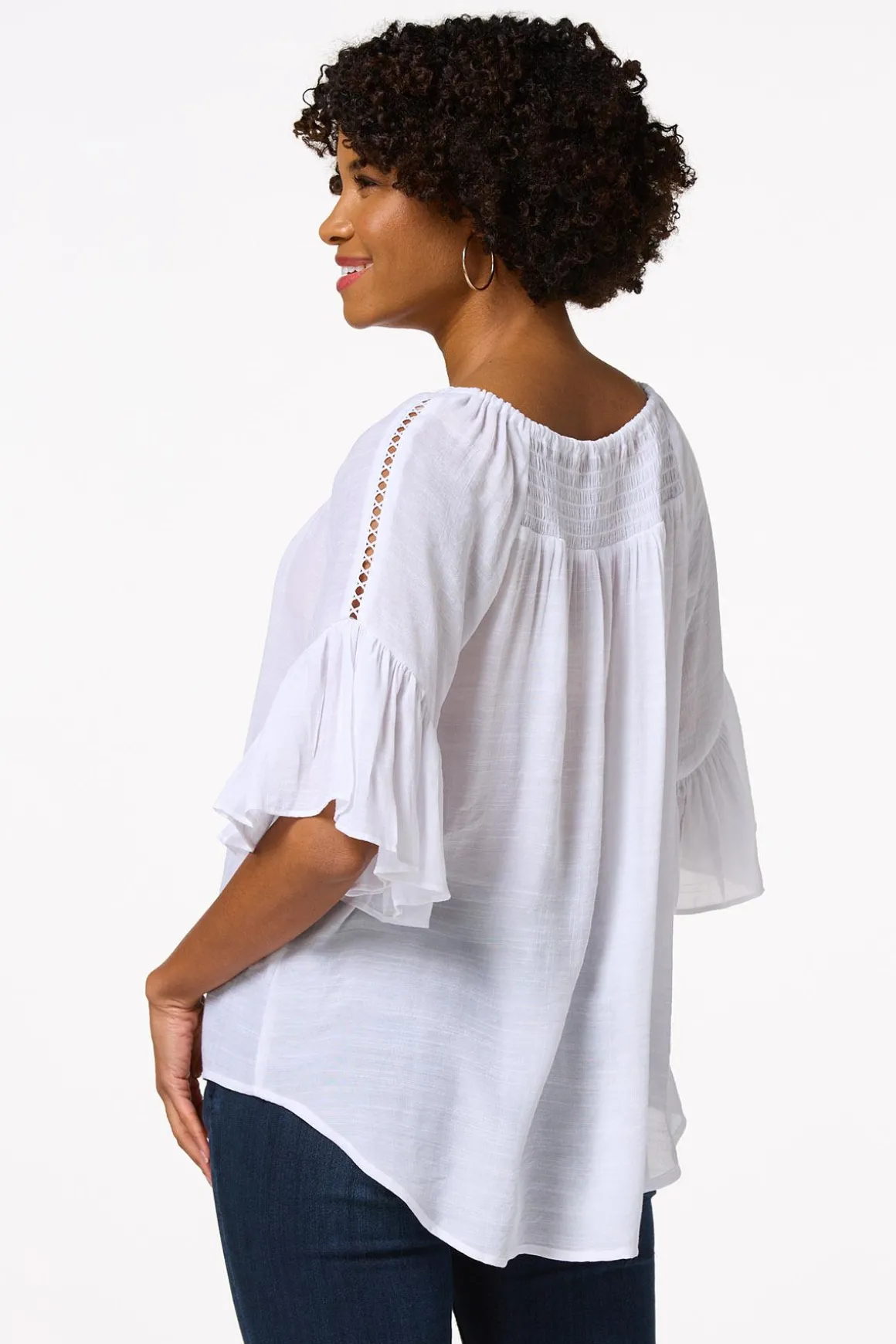 Ruffled Bell Sleeve Top