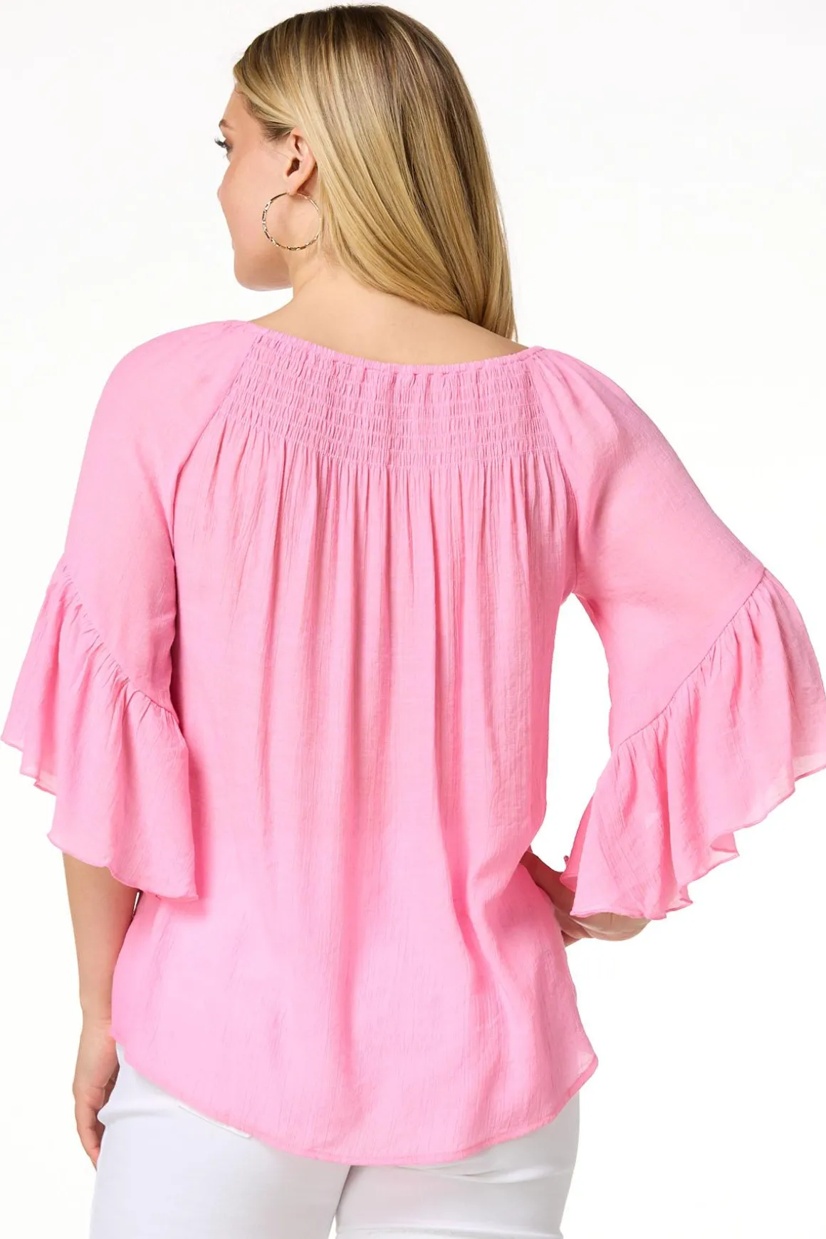 Ruffled Bell Sleeve Top