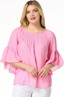 Ruffled Bell Sleeve Top