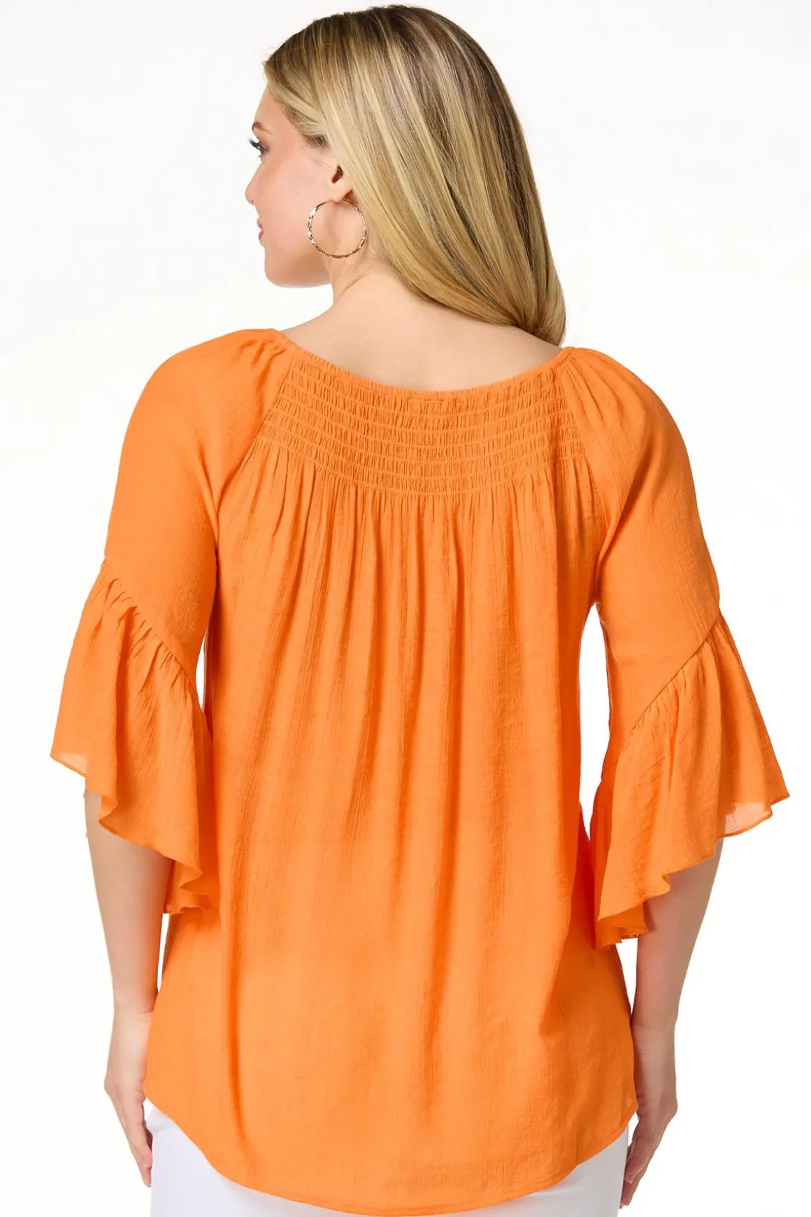 Ruffled Bell Sleeve Top