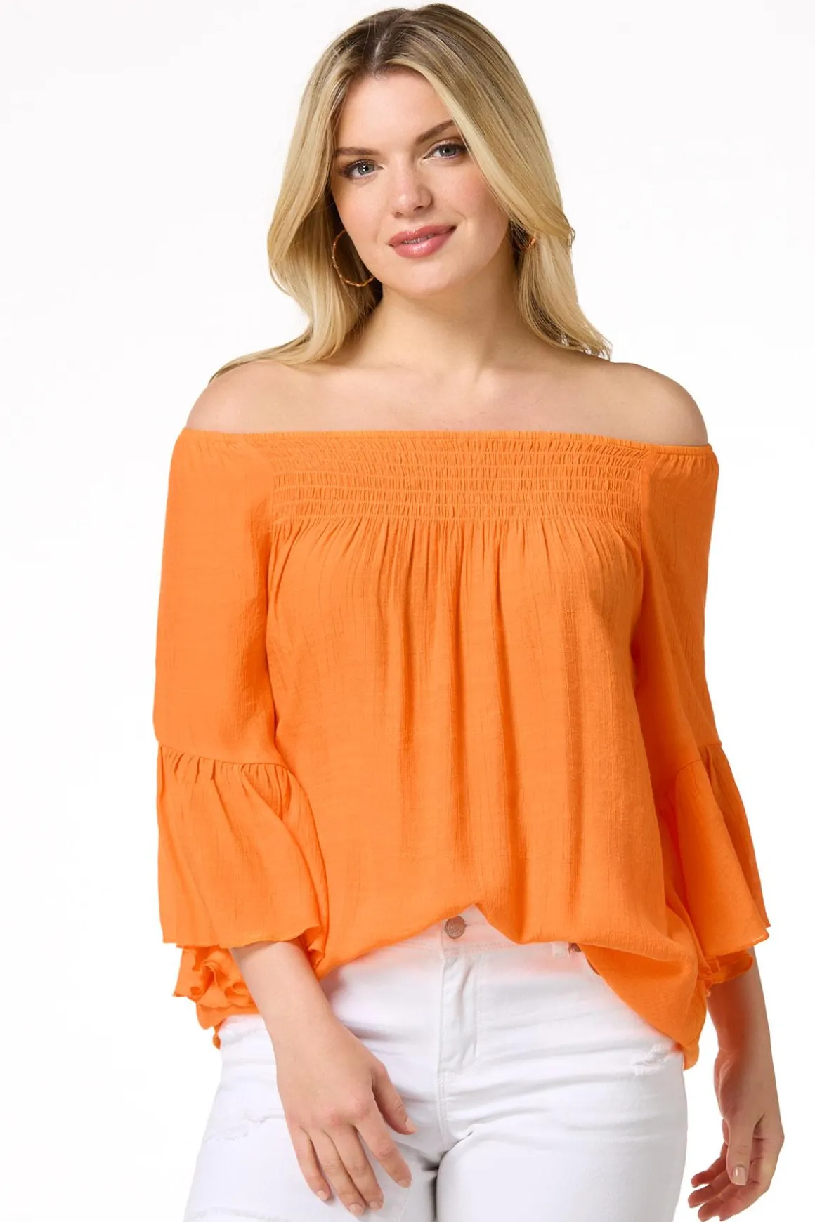 Ruffled Bell Sleeve Top