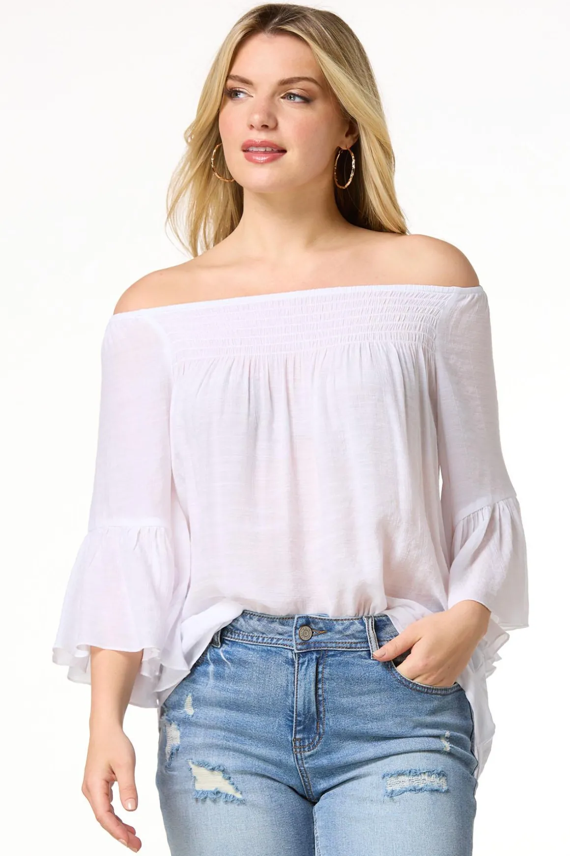 Ruffled Bell Sleeve Top