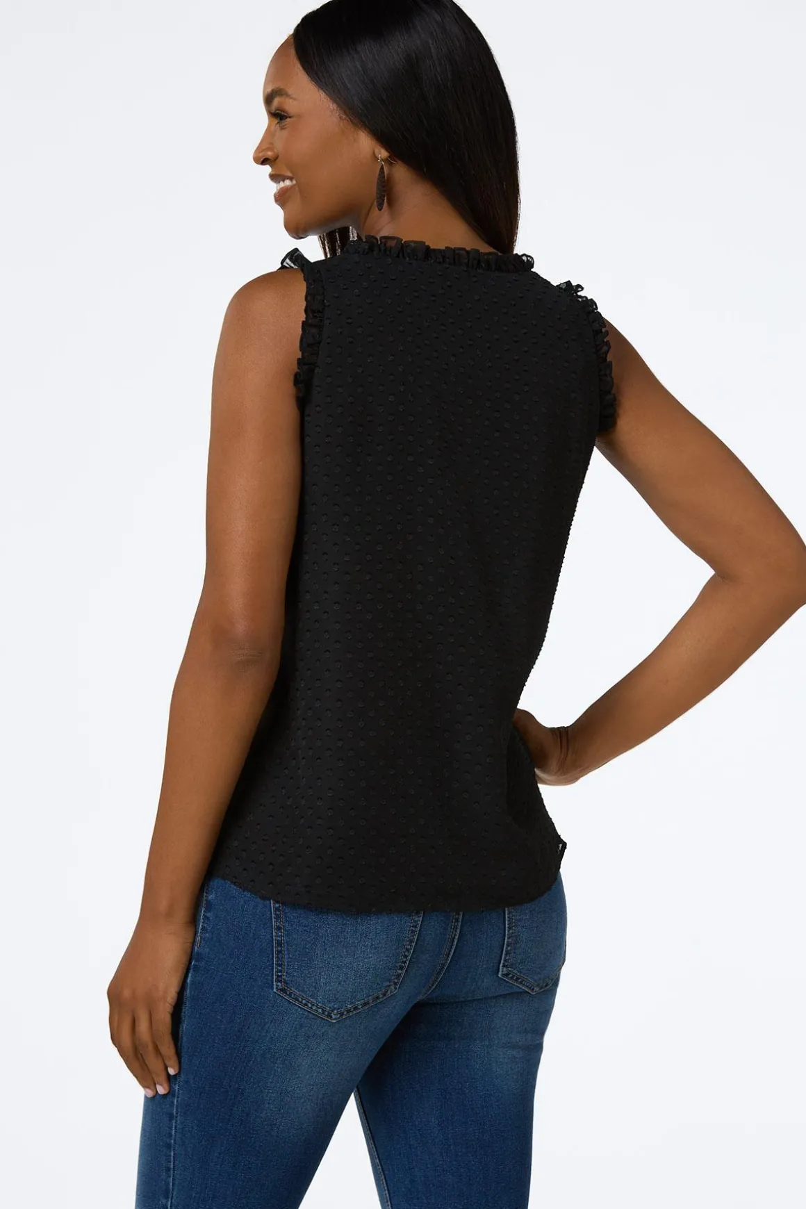 Ruffled Clip Dot Tank