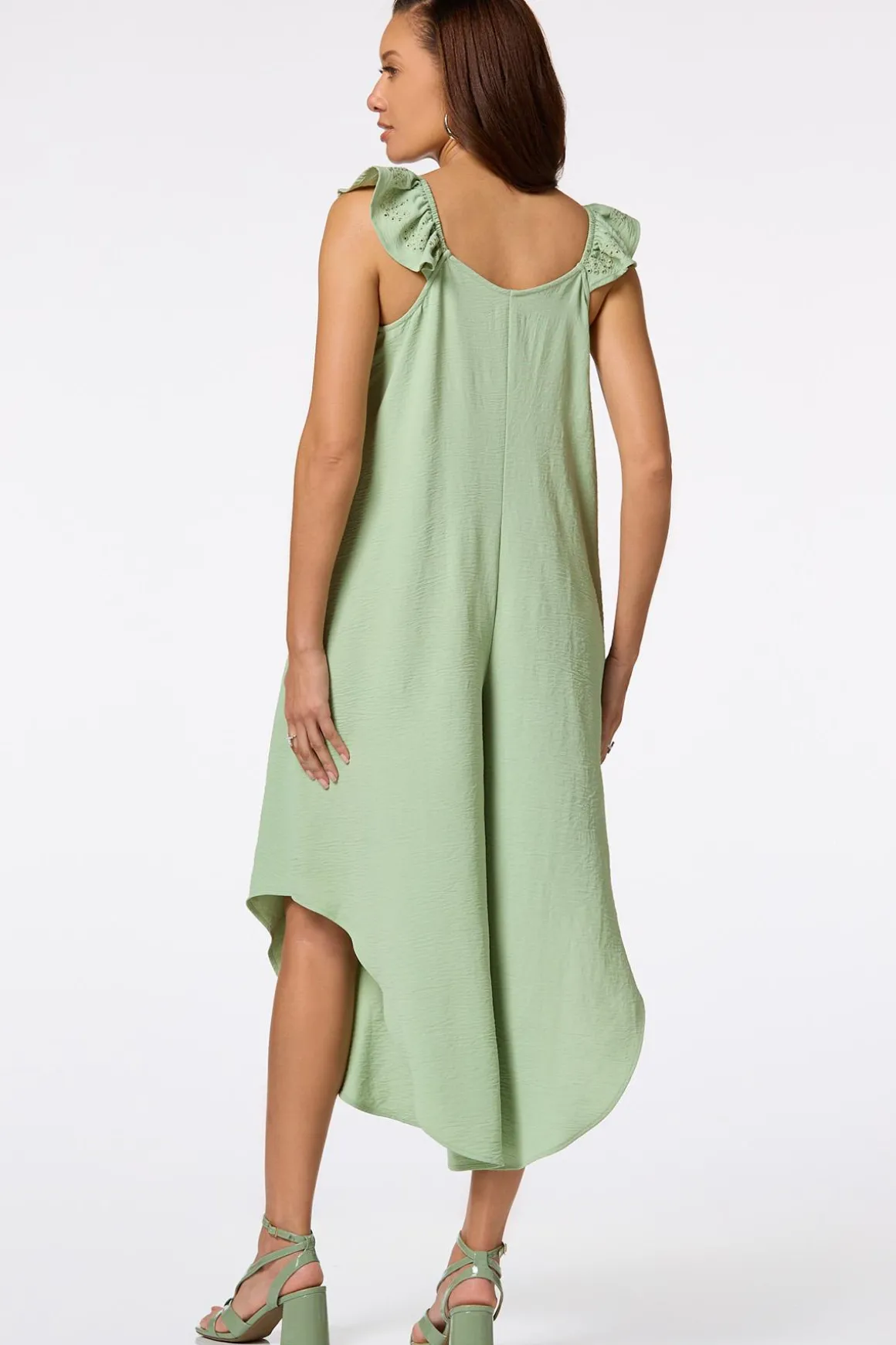 Ruffled Eyelet Genie Jumpsuit