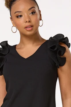 Ruffled Sleeve Dress