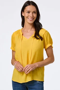 Ruffled Trim Poet Top