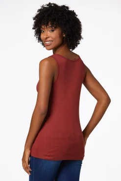 Russet Brown Knit Tank