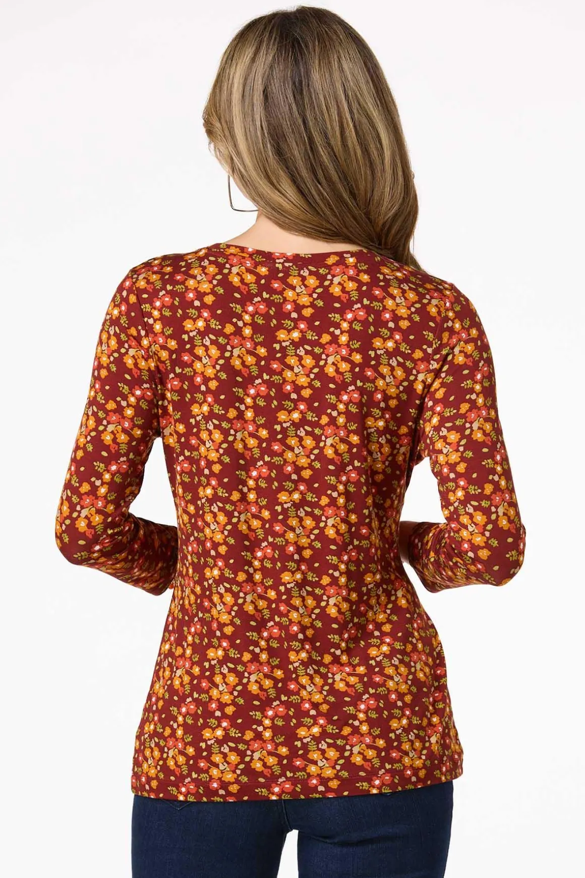 Rust Floral Top