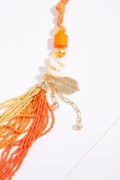 Seed Bead Shell Short Necklace