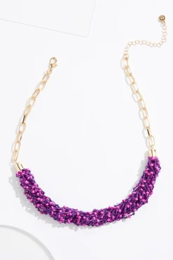 Seed Bead Thread Layered Short Necklace
