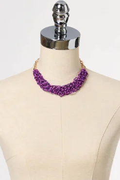 Seed Bead Thread Layered Short Necklace