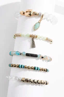 Semi- Precious Stretch Bracelet Set