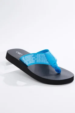 Sequin Band Flip Flops