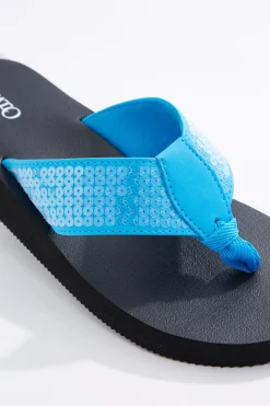 Sequin Band Flip Flops