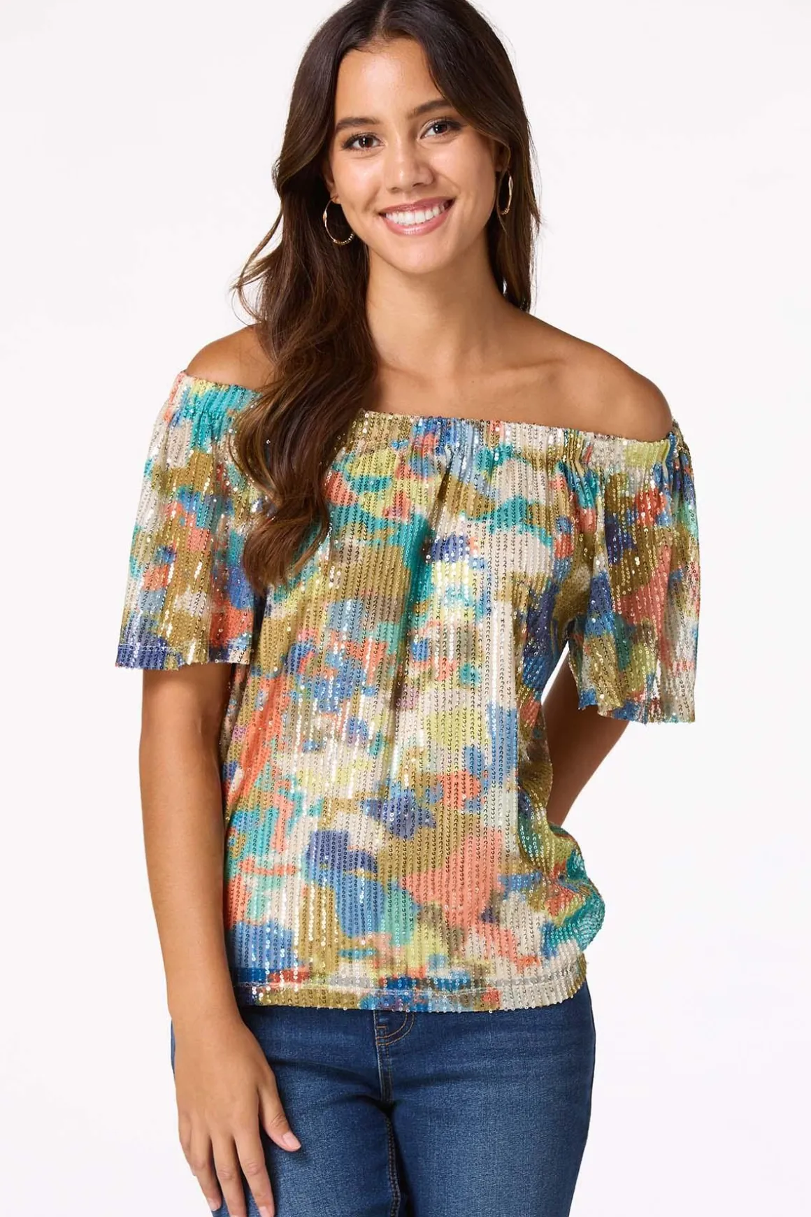 Sequin Color Splash Top