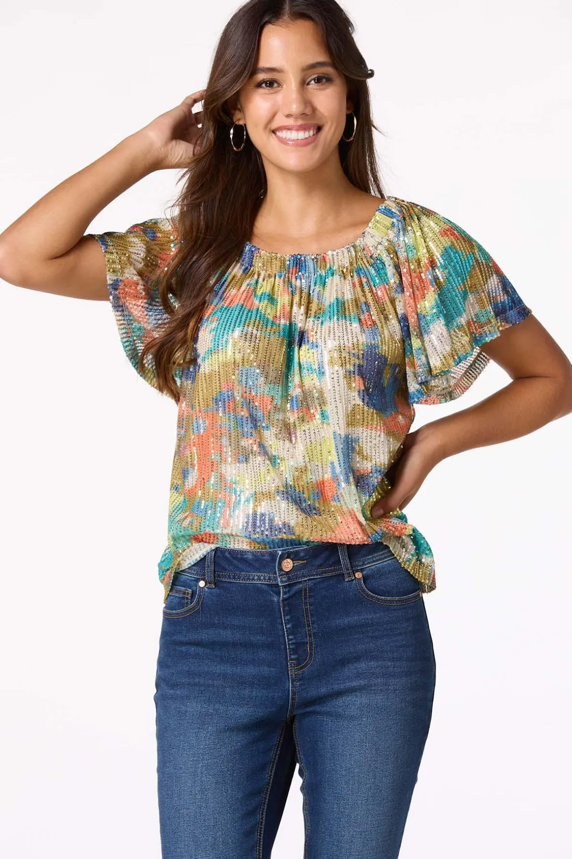 Sequin Color Splash Top