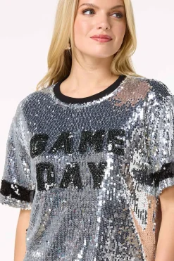 Sequin Game Day Top
