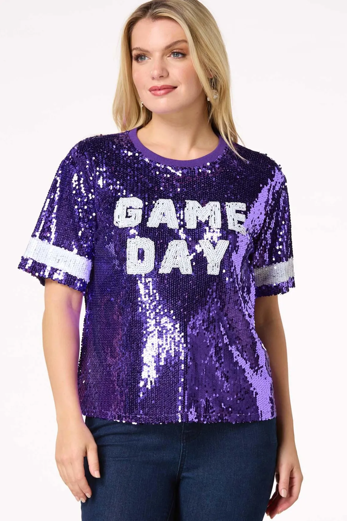 Sequin Game Day Top